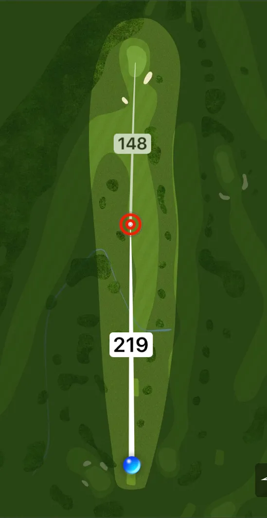 Aerial plan of Hole 1, Awayego