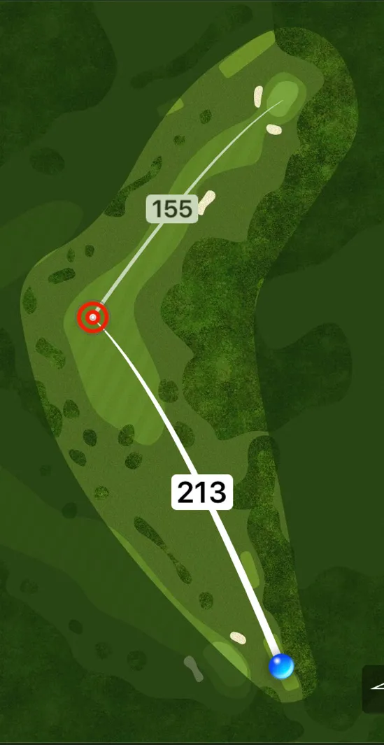 Aerial plan of hole 3, Convent