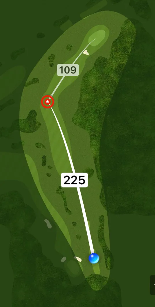 Aerial plan of hole 4, Ludwig