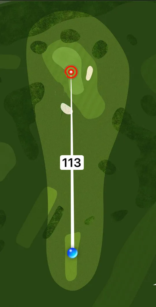 Aerial plan of hole 8, Road Hole