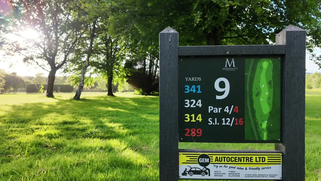 Flyover video of hole 9, Racecourse