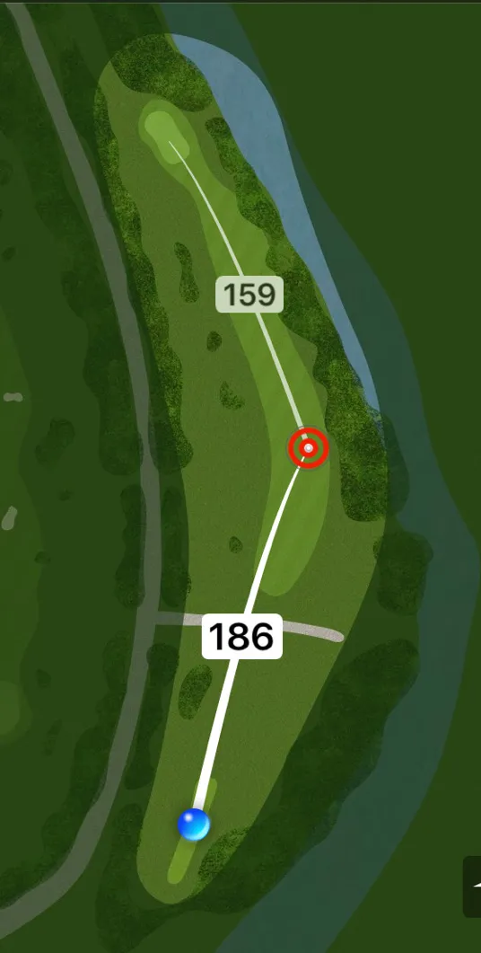 Aerial plan of hole 10, Grandstand