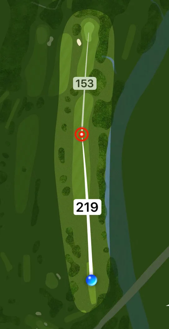 Aerial plan of hole 11, Tan Y Bont