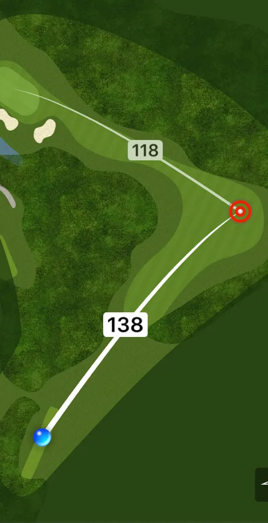 Aerial plan of hole 14, Canal Turn